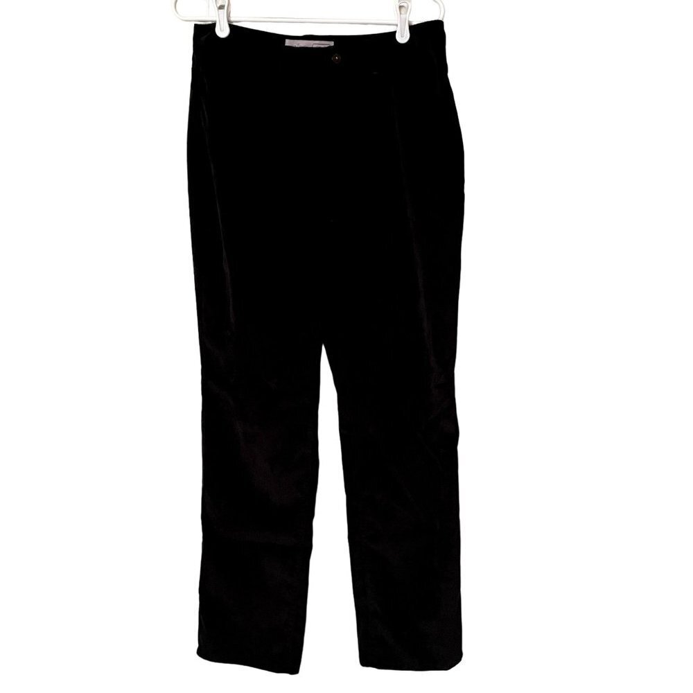 Jaclyn Smith angel fit black trousers comfortable corduroy style pants